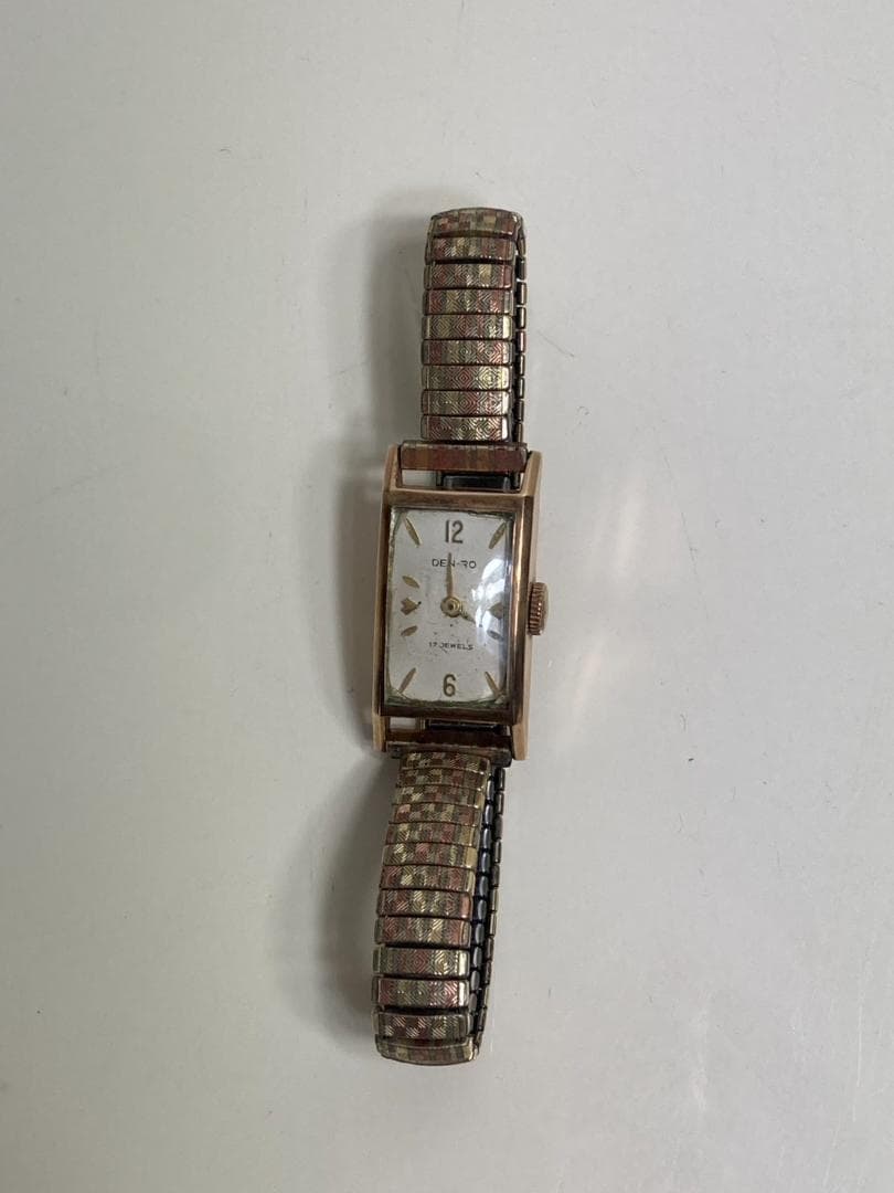 ▼DEN-RO　デンロ　腕時計　K18　文字盤　17石　手巻き　ヴィンテージ