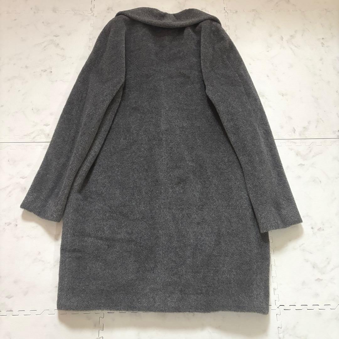 美品✨MaxMara マックスマーラ シャギーコート ロング アルパカ グレー