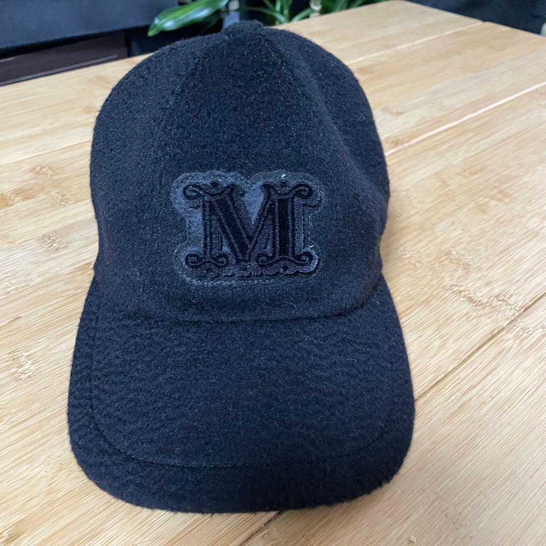 MaxMara　マックスマーラ　キャメルベースボールキャップ　ブラック　帽子