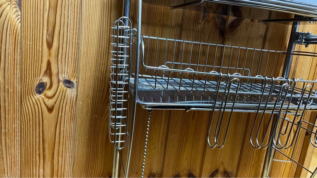 突っ張り　3段水切りラック