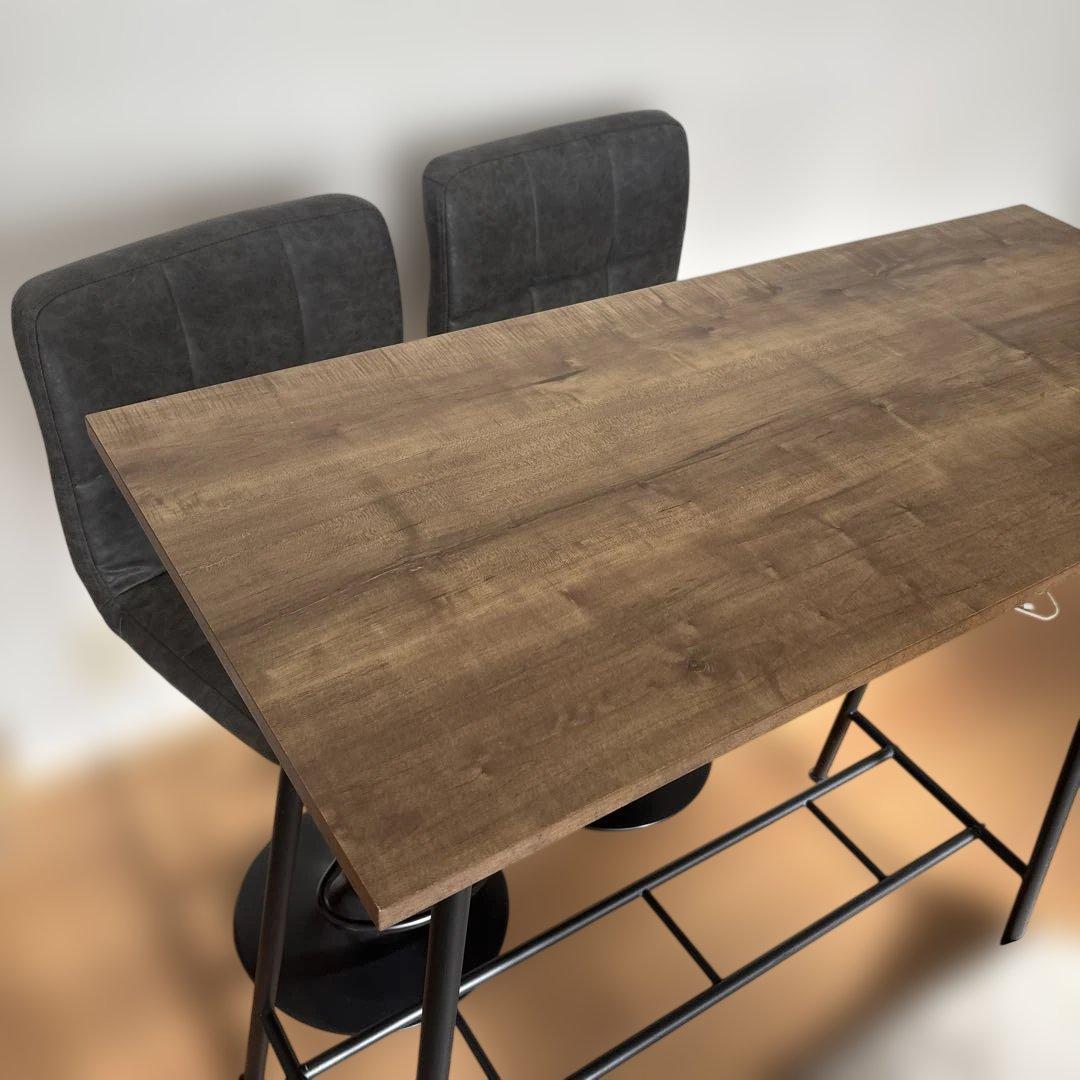 ハイテーブル　カウンターテーブル　3点セット　引き取り限定