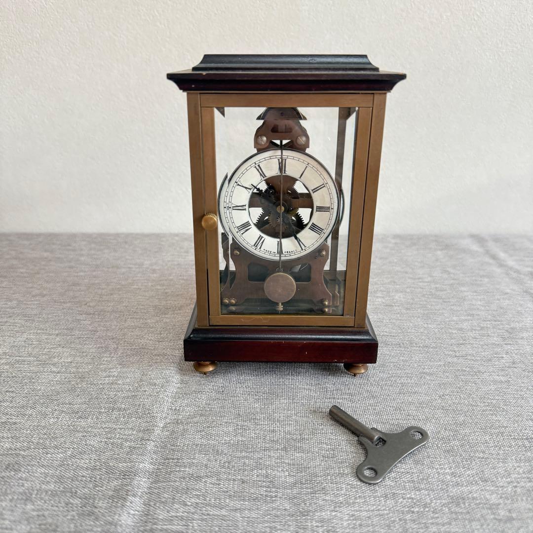 置時計 アンティーク レトロ 振り子時計 置き時計 ゼンマイ式 昭和レトロ