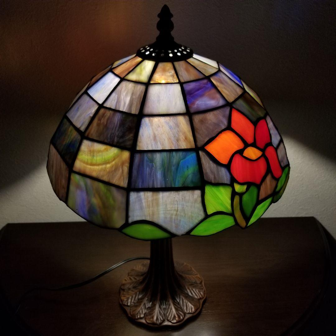 ステンドグラス テーブルランプグラデション ハンドメイド品