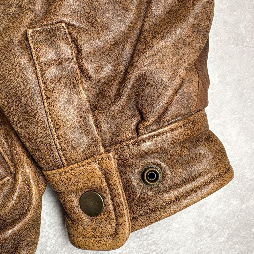 G-1シープスキンレザージャケットフライトジャケットジップアップブルゾン4way