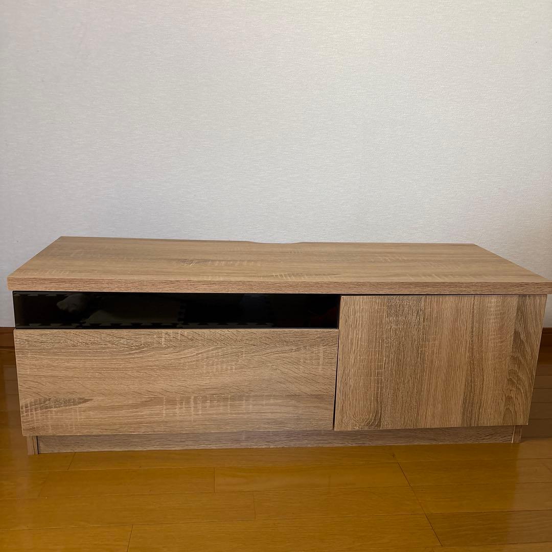 木目調 テレビボード 約100cm 引き出し付き