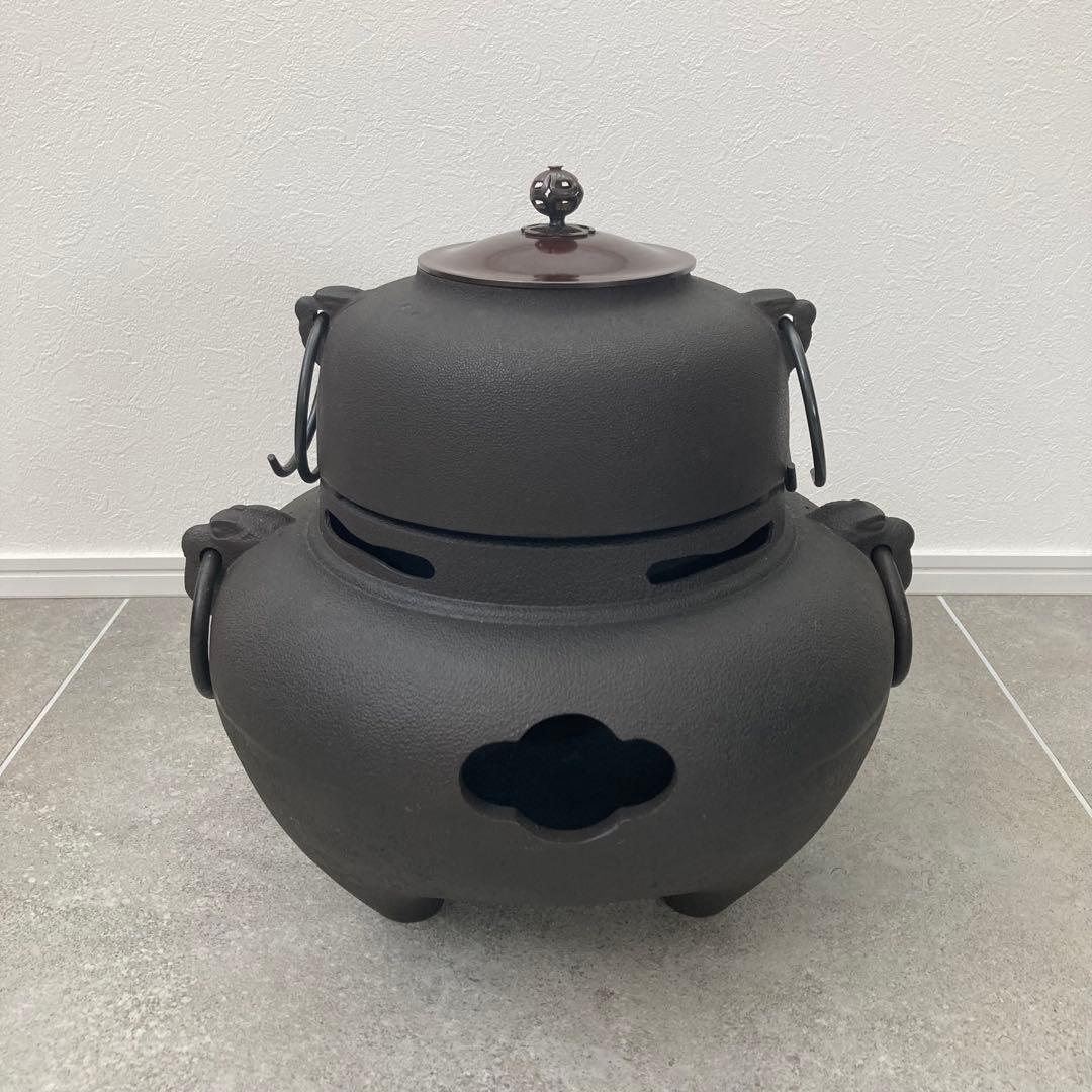 茶道具 茶釜 風炉釜 炭型電熱器 セット