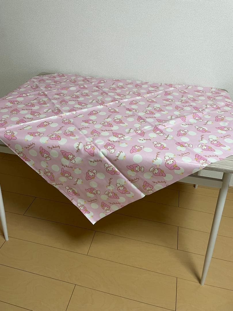 マイメロディ　マイメロ　テーブルクロス　ビニールクロス　大判　ピンク