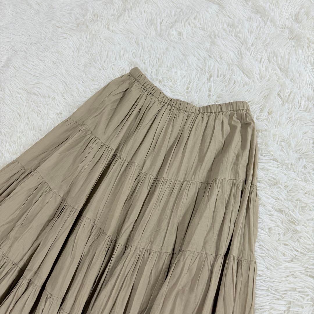 【美品】スピックアンドスパン 24SS ボイルティアードスカート M