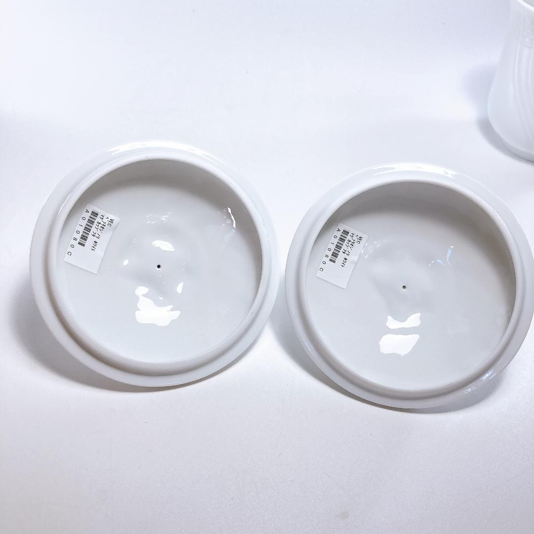 ジノリ ベッキオホワイト ランチセット 蓋付マグ・プレート計4点　|3650|