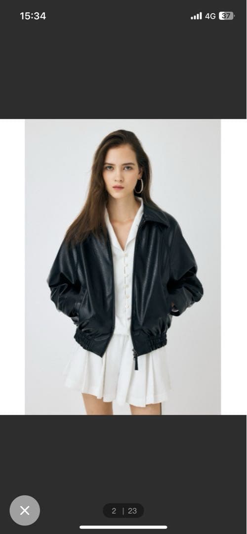 moussyブラックレザー風ジャケット新品、未使用