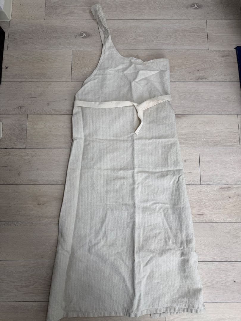 フレンチヴィンテージ　ブッチャー　エプロン　ワンショルダー