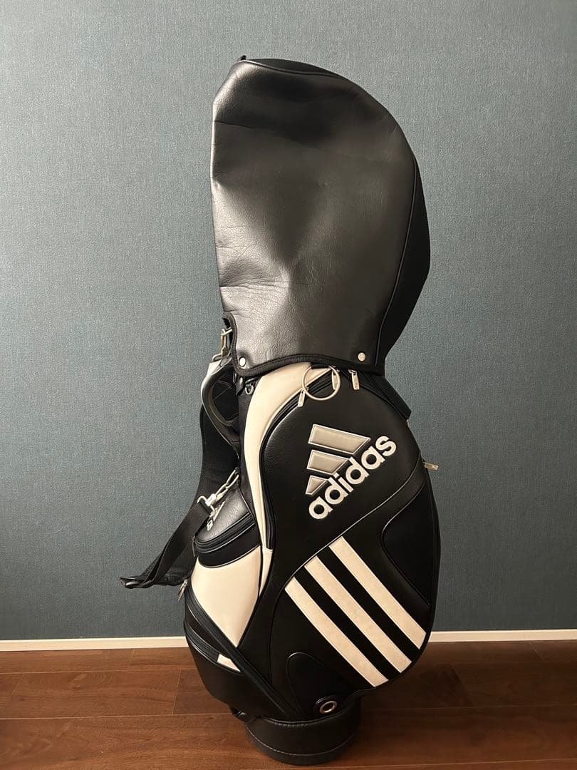 adidas キャディバッグ 黒/白