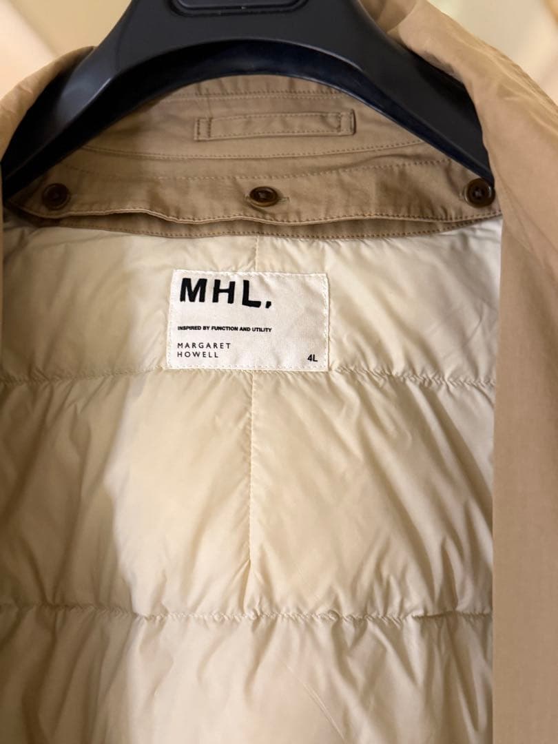 MHL. ベージュ ステンカラーコート　インナーダウン取り外し可