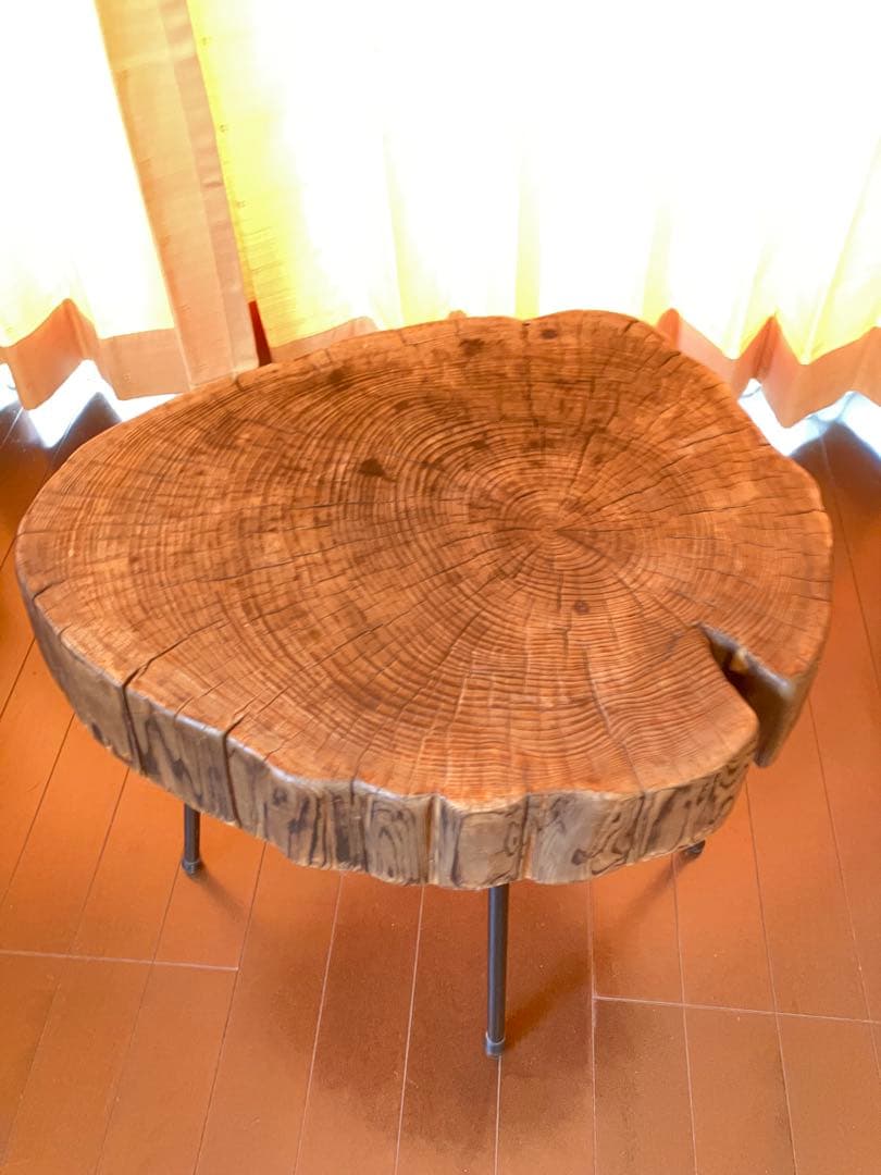 天然ひのき✳︎アイアンサイドテーブル