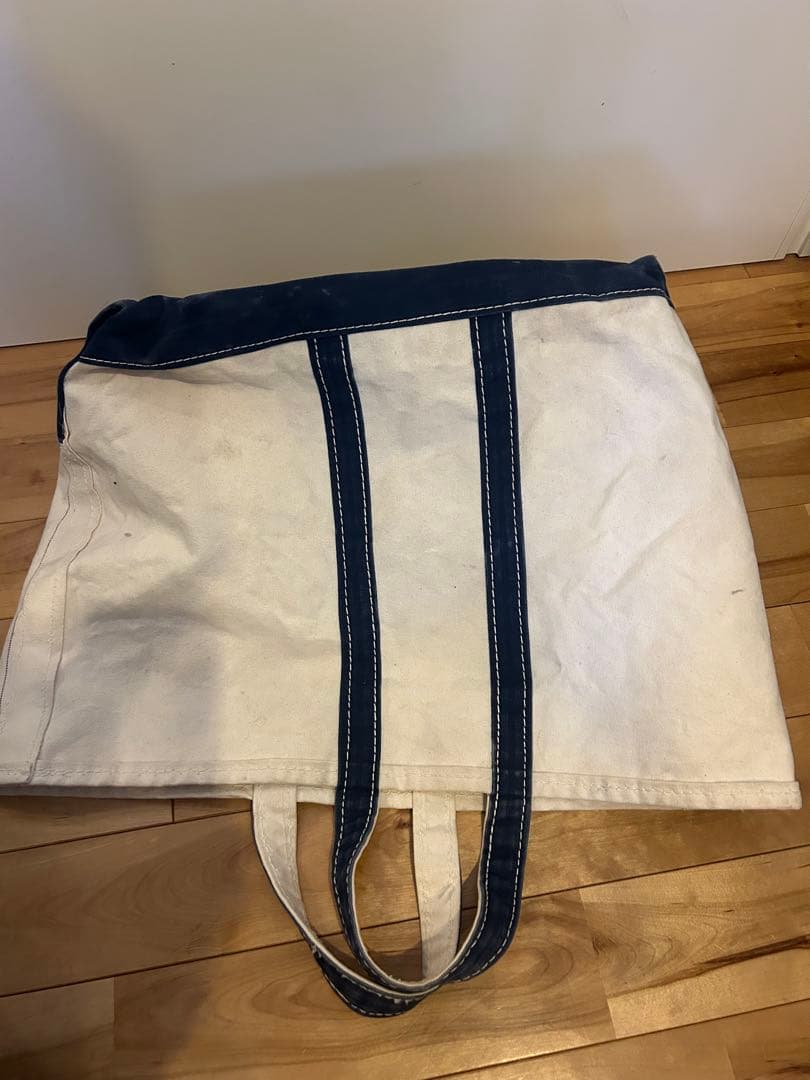 ヴィンテージ LLBEAN トートバッグ エルエルビーン ネイビー 筆記体