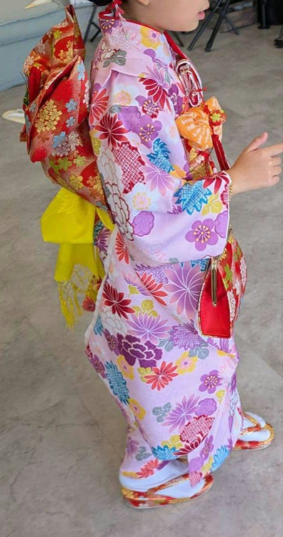 七五三 着物セット 花柄　女の子　7歳
