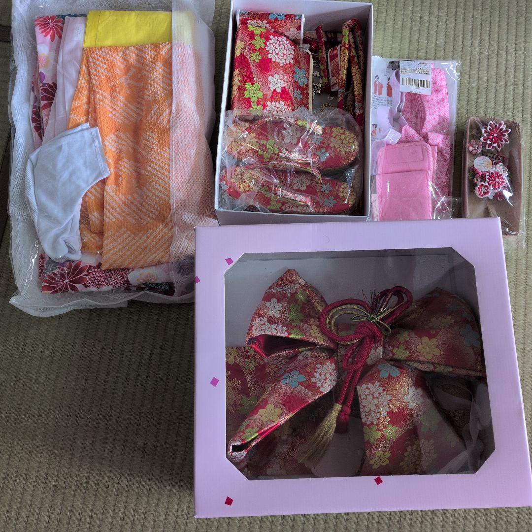 七五三 着物セット 花柄　女の子　7歳