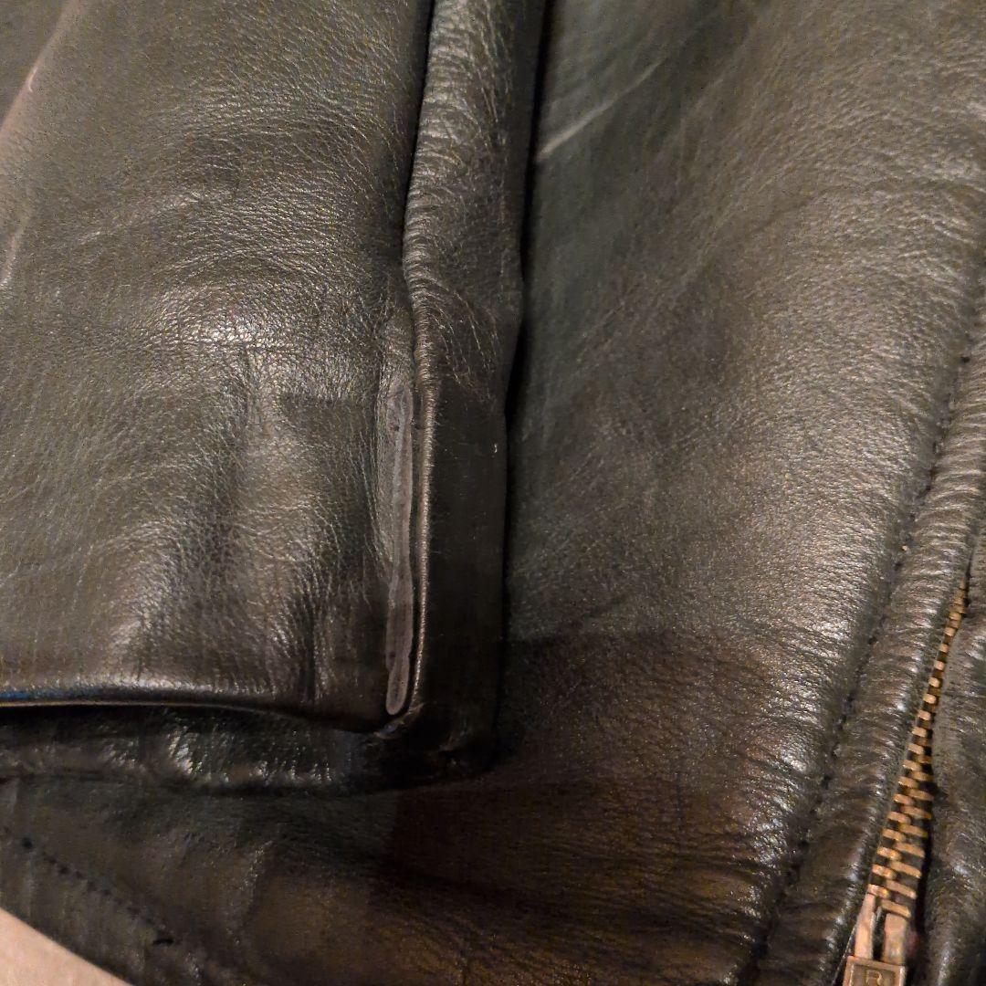 40年代〜50年代スゥエーデン製レザージャケット 黒　ゴートスキン