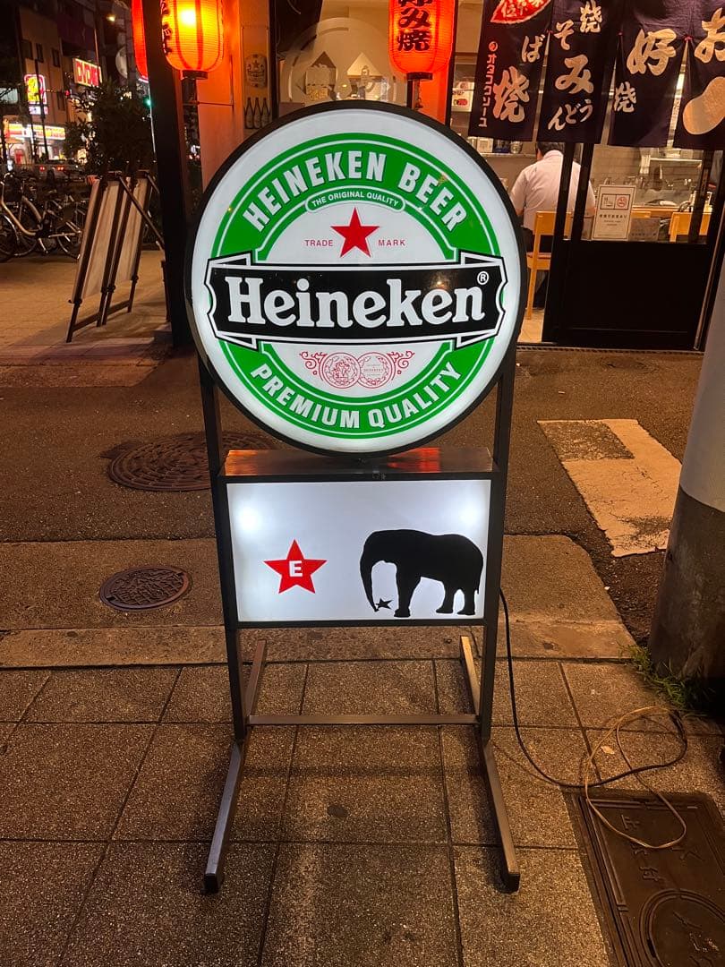 希少品　Heineken サインボード　電飾看板　LED交換済み　店舗引取大歓迎
