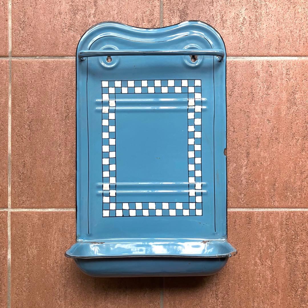 ヴィンテージ エナメル レードル ラック / ホーロー