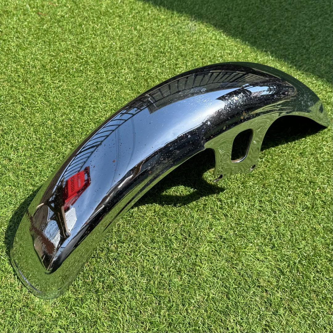 【希少】ゼファー400 フロント鉄フェンダー メッキ