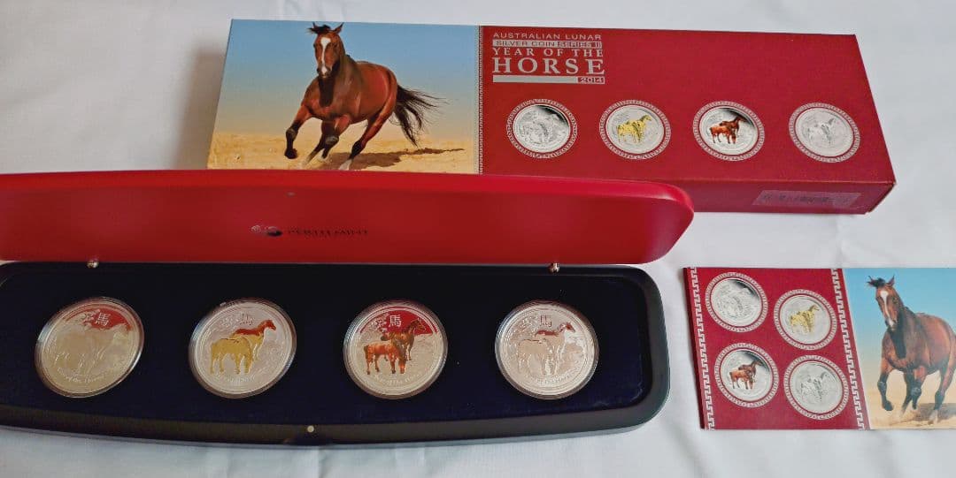 Perth Mint Year of the Horse2014 銀貨 4枚