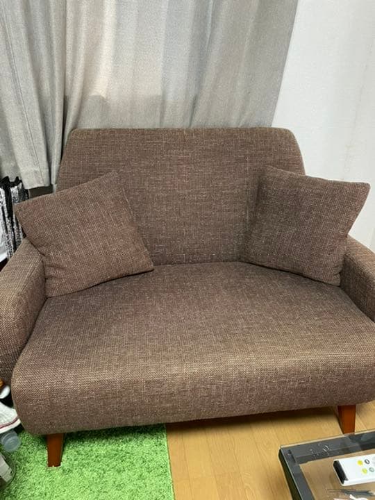 【価格改定】unico 2シーターソファ(クッション付き)