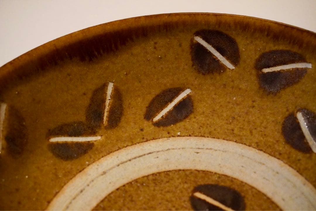 工房十鶴コーヒー豆柄大皿