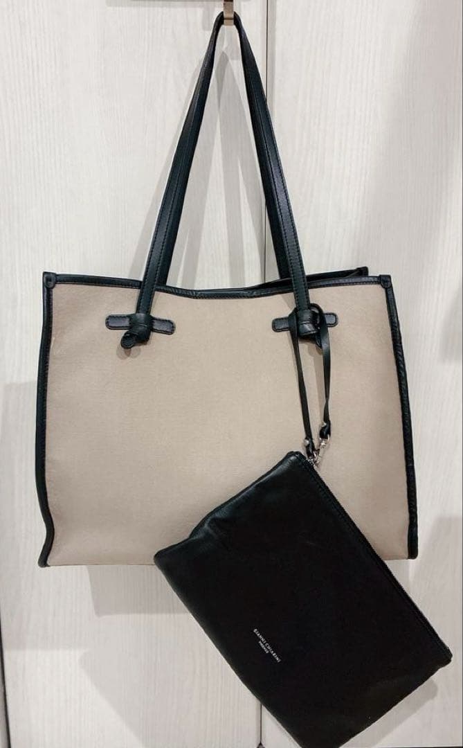 【美品】GIANNI CHIARIN マルチェッラ　M トートバッグ　ベージュ