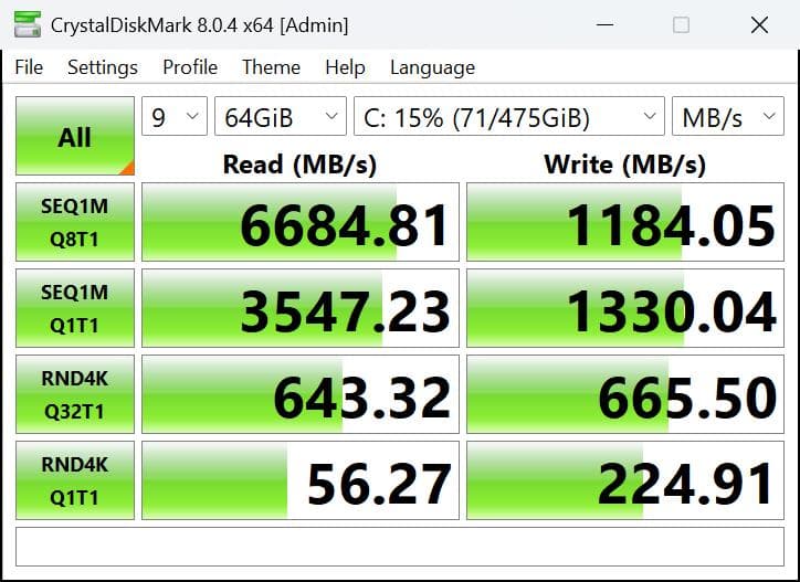 レノボ Thinkpad Neo 14 SSD 読み取り速度 6600 MB/秒