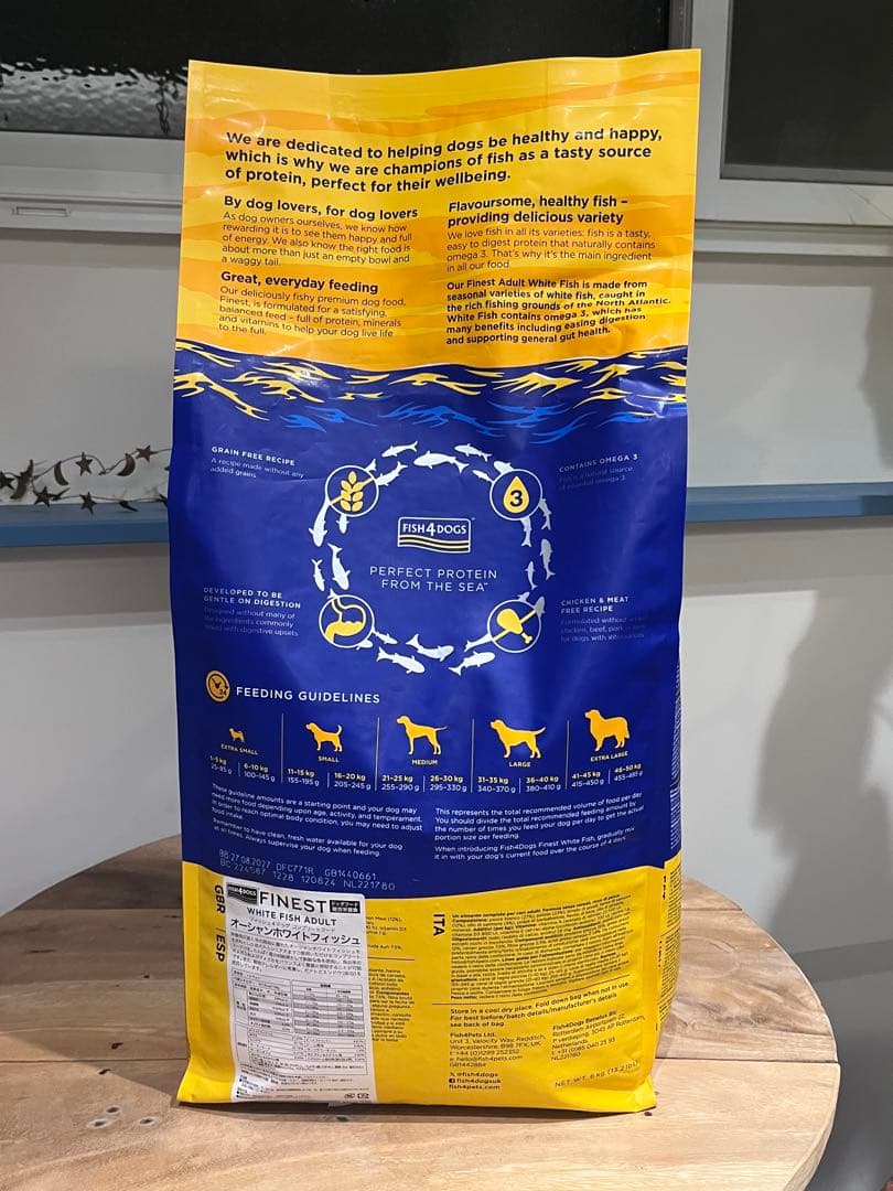 フィッシュ４ドッグ　オーシャンホワイトフィッシュ　小粒　6kg