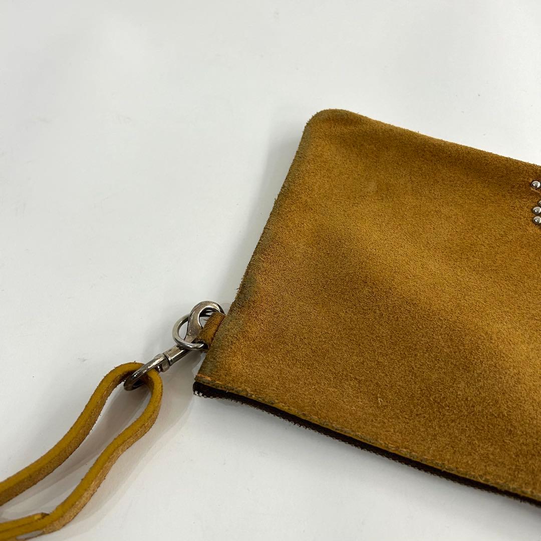 HTC スタッズ　スエードポーチ　レザー紐(調整可能)