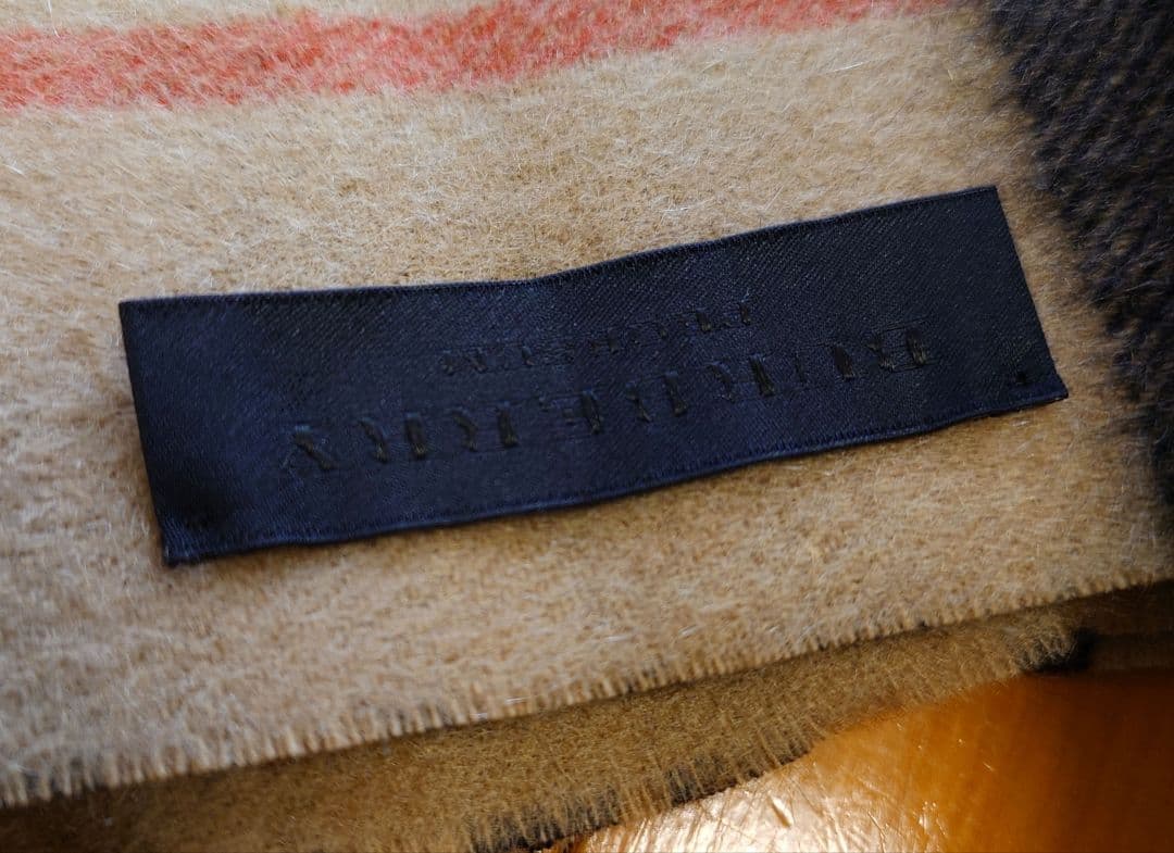 新品 BURBERRY マフラー リバーシブル ベージュカシミヤ100%