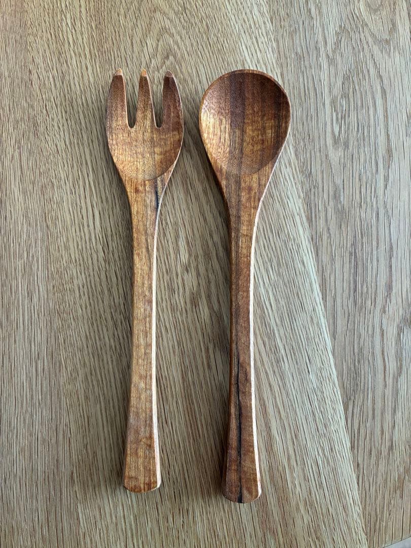 川端健夫　サラダサーバー　フォーク＆スプーン