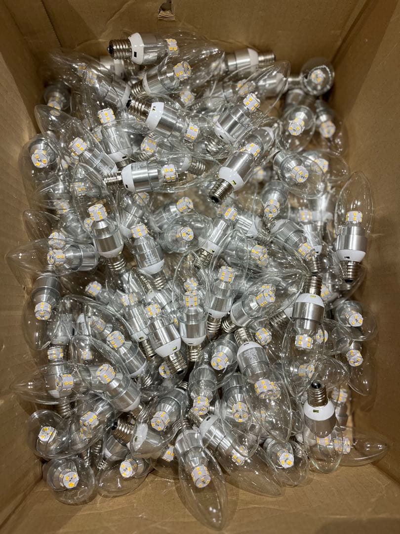 E14 LED電球 キャンドル型 高輝度 約10cm 127個