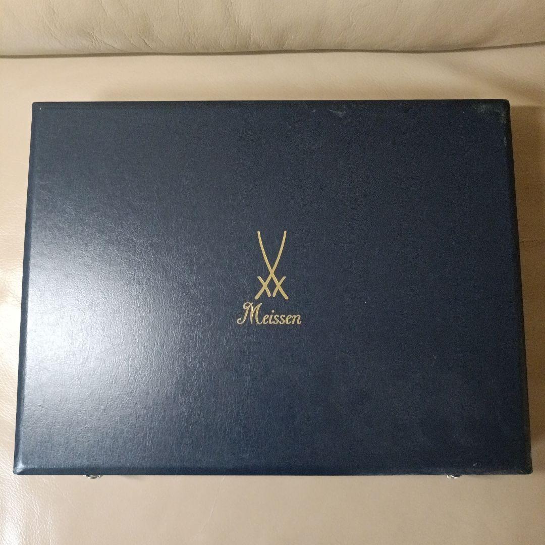 マイセンオーバルプレート 波模様 ホワイト 陶磁器