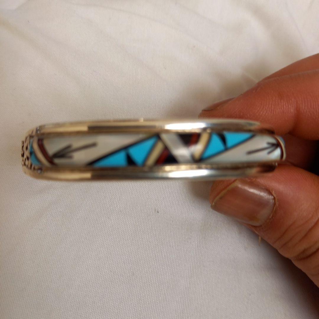 ズニターコイズ シルバー バングル