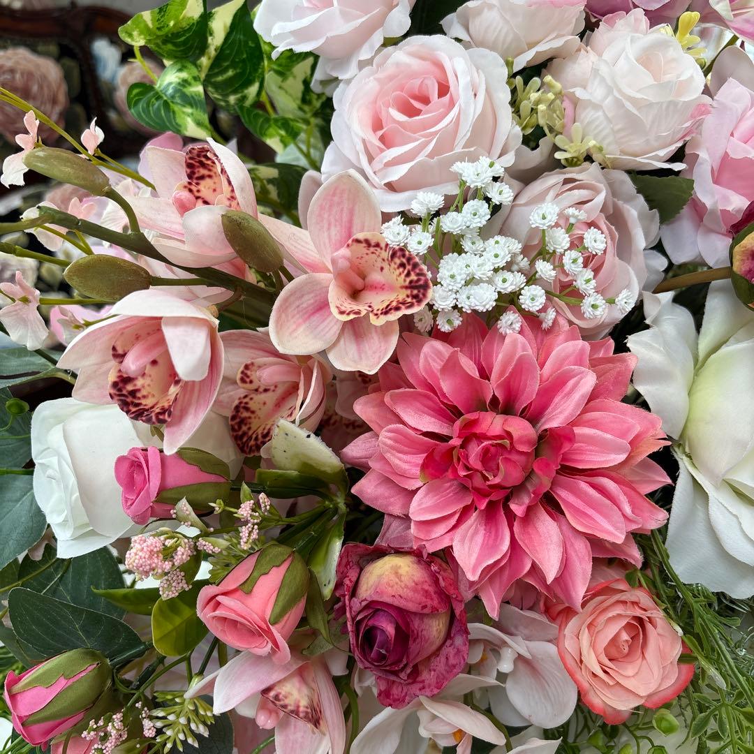 超大型 ロココ調 フラワーアレンジ 造花