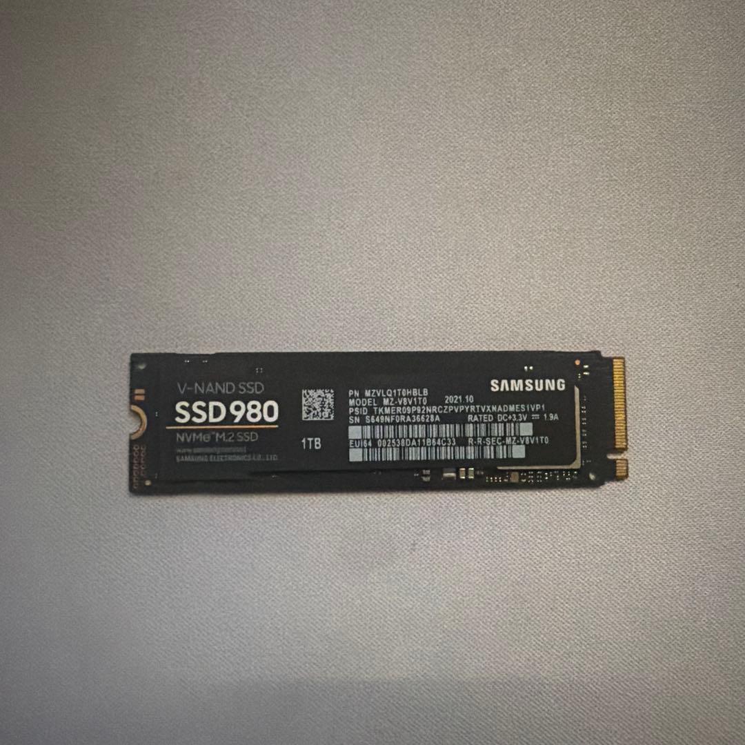 M.2 2280 NVMe SSD 1TB 中古品