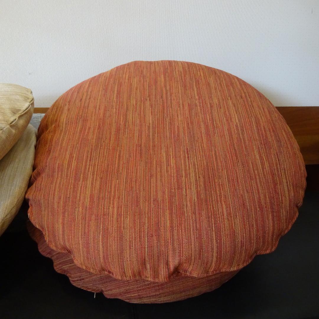 美品　ACTUS アクタス 座布団 丸 円形 クッション 4個 セット