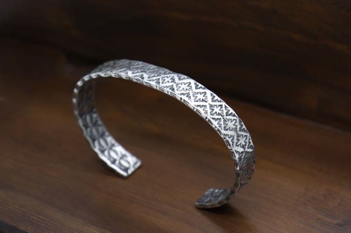 4面スタンプ　バングル　インディアンジュエリー