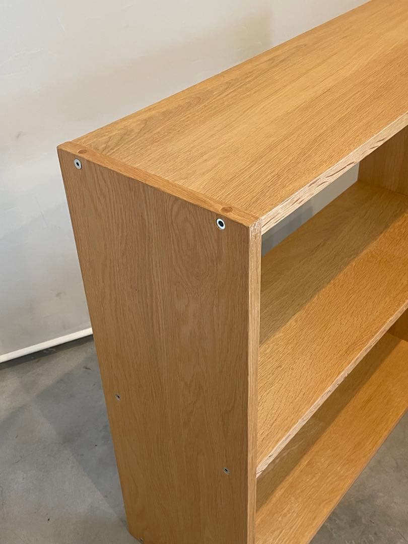 無印良品 スタッキングシェルフ 2段 ワイド オーク材 MUJI 本棚