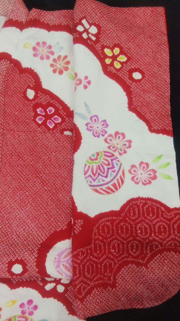 ★売約品★特選総絞り 七歳お祝い着物 帯シメ、長襦袢、小物セット