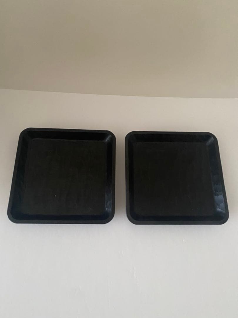 三谷龍二　漆　黒漆　プレート　2点セット