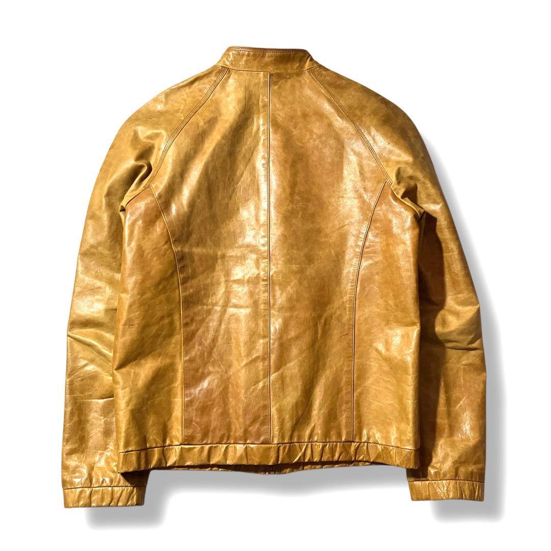 9.8万!希少!馬革 7×7 ヴィンテージ加工 ホースハイドライダースジャケット