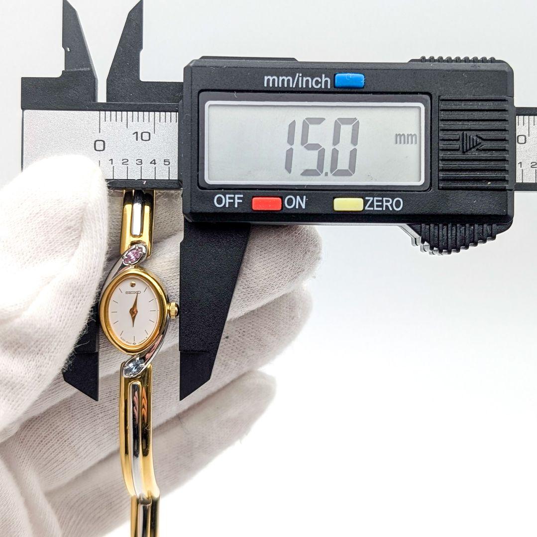 美品✨ SEIKO カラーストーン クォーツ レディース時計 1E20-6240