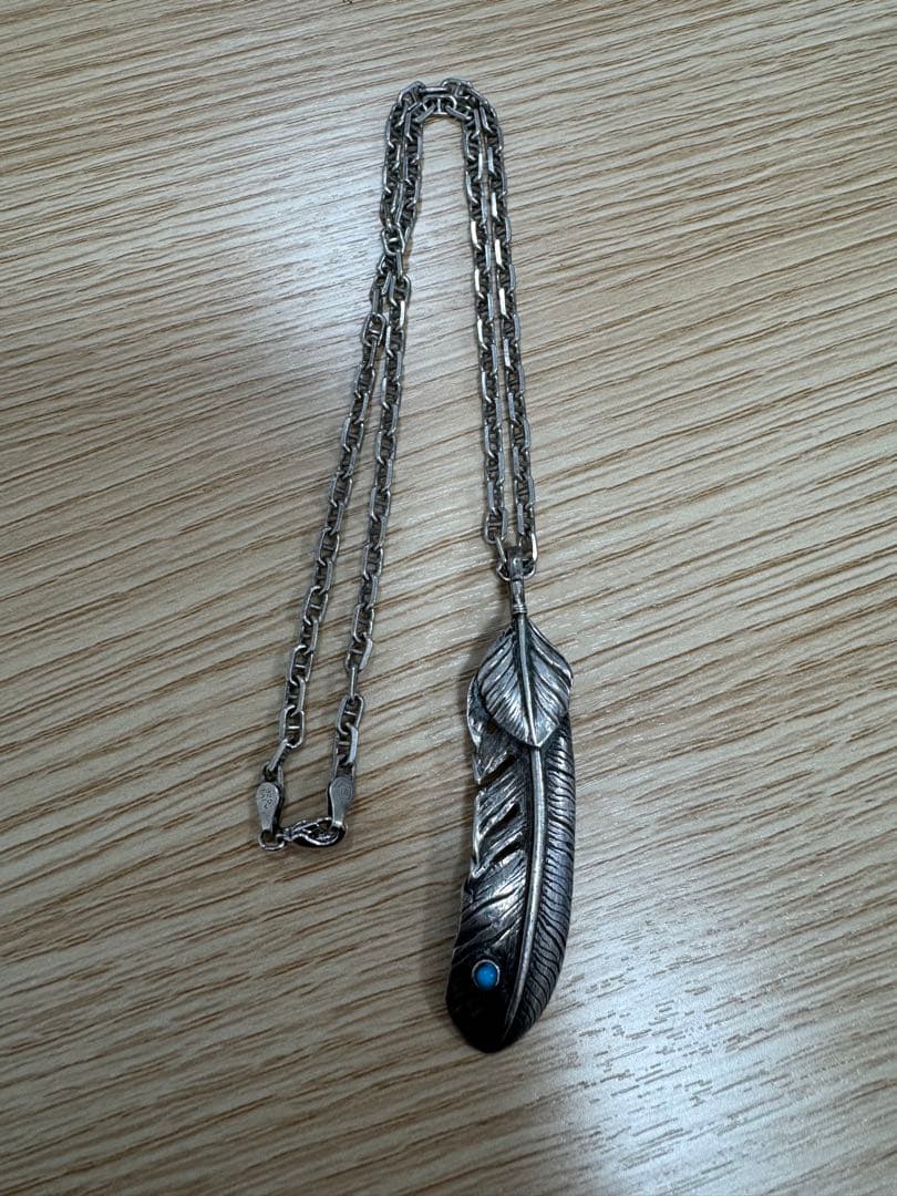 925シルバー 羽根デザイン ネックレス