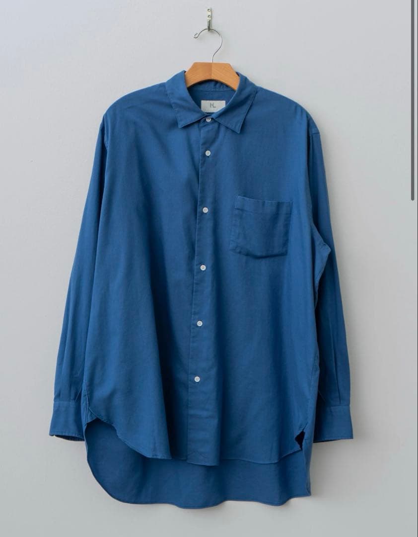 HERILL コットンカシミヤレギュラーカラーシャツ
