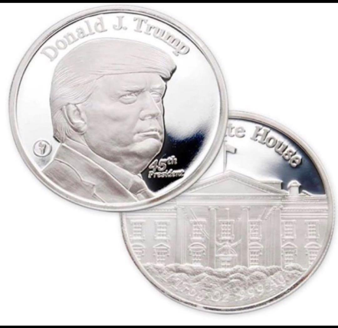 【2セット販売】新品　1 トロイ・オズ .999 純銀メダル ドナルド・トランプ