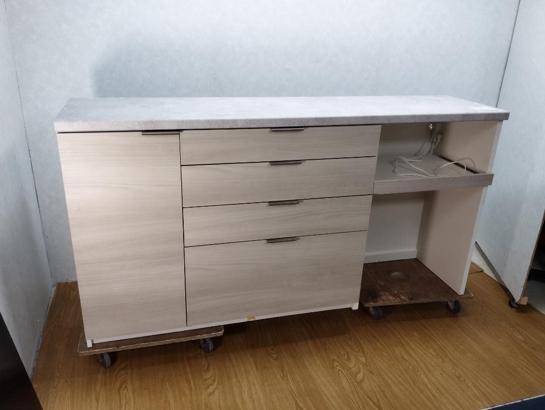 K☆141 パモウナ 食器棚 RU オープンタイプ 未使用キズ有り品